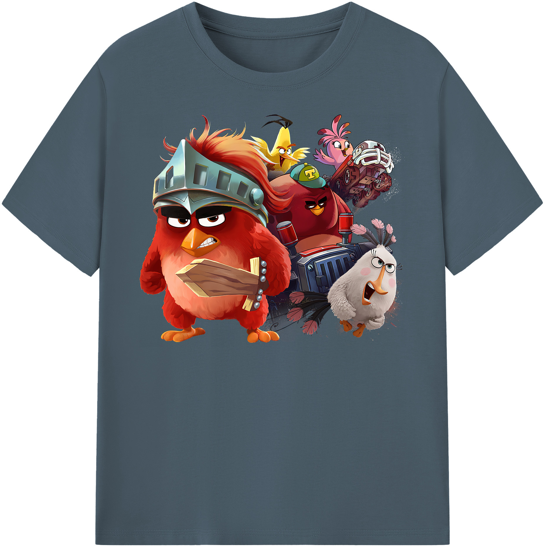 （画像用） Angry Birds アングリーバード 綿100％半袖Tシャツ（フロントプリント）